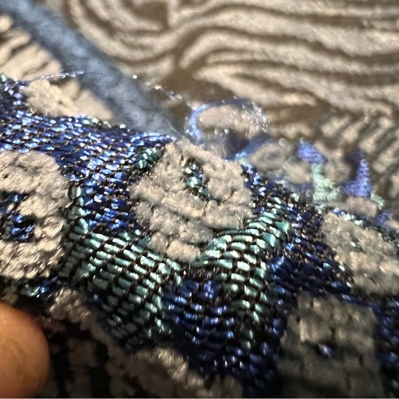 Retro Yak Magik Tapestry-look Medium blue statement jacket - Picture 4 of 9